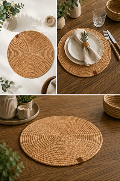 SANRUGS Home & Living 6-Piece Set of Round Plates in Elite and Stylish Style,...