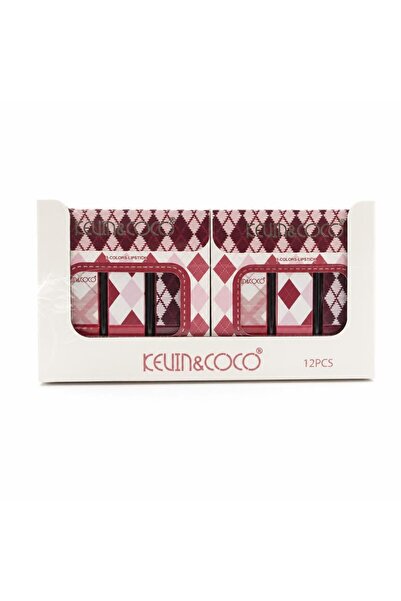 Flippy Set 12 Bucati Rujuri Tricolore, Kevin&Coco, 3 Nuante de Ruj, Textura P...