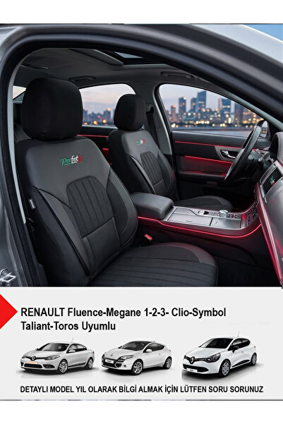 GM-DESIGN Perfetto Series Luxury Linen Car Seat Cover - (Renault Fluence-Mega...