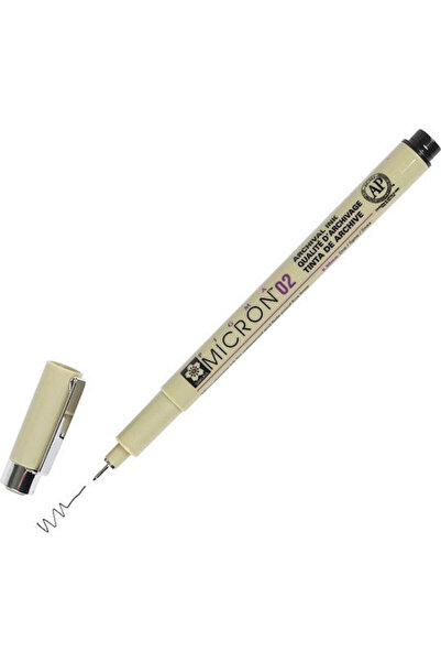 Sakura Pigma Micron 02 Μαρκαδόρος Σχεδίου 0.3mm Μαύρο