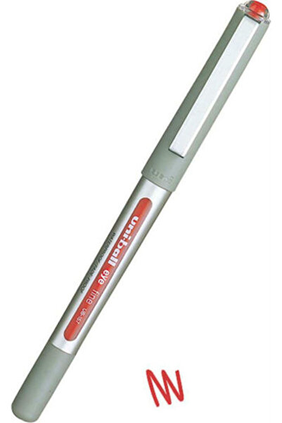 UNİ-BALL Eye Fine UB-157 Στυλό Rollerball 0.7mm Γκρι με Κόκκινο Μελάνι