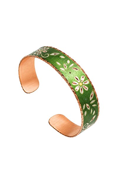 Zeynep Büyükbay Copper Green Floral Bracelet