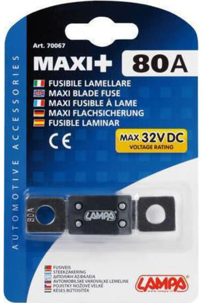 Lampa Maxi+ Ασφάλεια λεπίδας 80Α Ασφάλεια αυτοκινήτου ANL Κωδικός: L7006.7