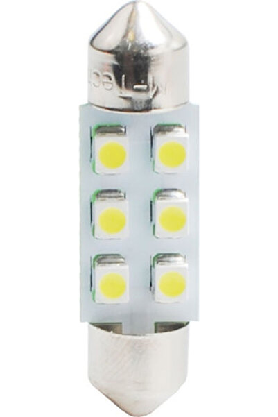M-TECH Λάμπες Αυτοκινήτου & Μοτοσικλέτας 6xSMD3528 C5W LED Κίτρινο 12V 0.48W ...