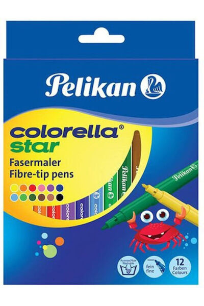 Pelikan Κολορέλα Σταρ Πλενόμενοι Μαρκαδόροι Σχεδίου Λεπτού Στελέχους Σετ 10 τ...