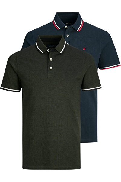 Jack & Jones JACK &JONES Paulos Polo 2PK tricou - 12191216-Navy Blazer