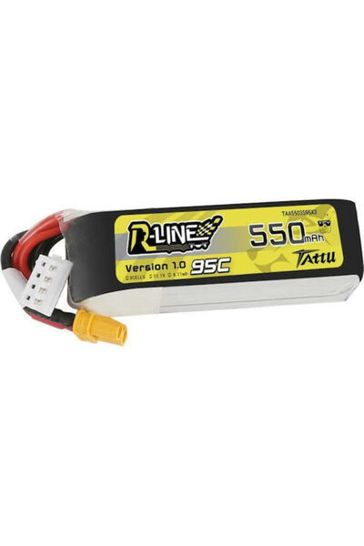 TATTU Μπαταρία Li-Po R-Line 11.1V 550mAh 95C 3S XT30 για οχήματα RC Κωδικός: ...
