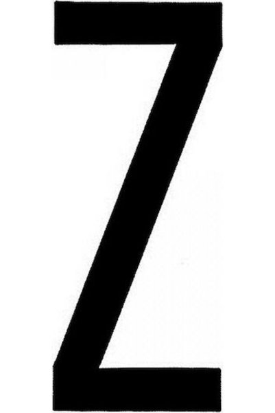 Lampa Αυτοκόλλητα Γράμματα Αυτοκινήτου  "Z " 8 x 3.5 εκ. σε Μαύρο Χρώμα 1 τεμ...