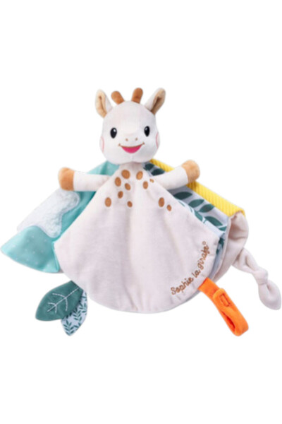 Sophie La Girafe Λευκή κουβέρτα παρηγοριάς Σοφία η καμηλοπάρδαλη, με διαφορετ...