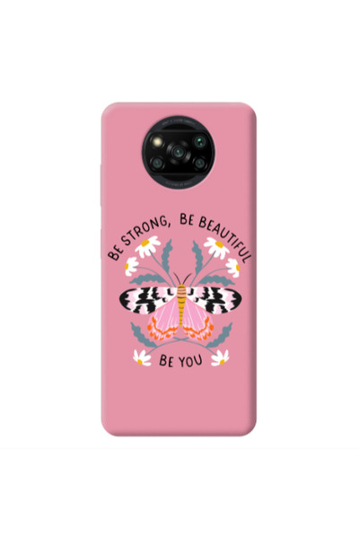 Other Xiaomi Poco X3 /X3 Pro Be Strong Pink Colored Silicone TPU Θήκη