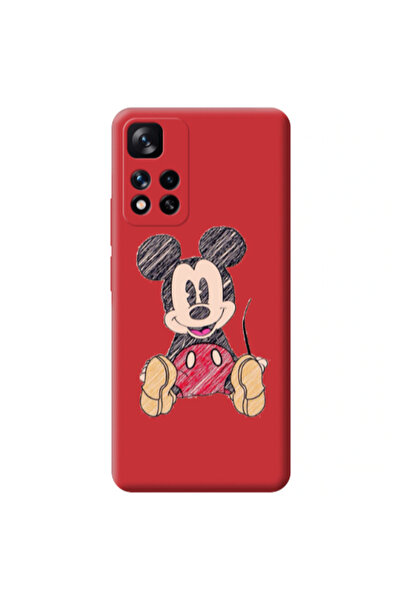 Other Xiaomi Redmi Note 11 Pro 5G Mickey mouse 2 Red Colored Silicone TPU Θήκη