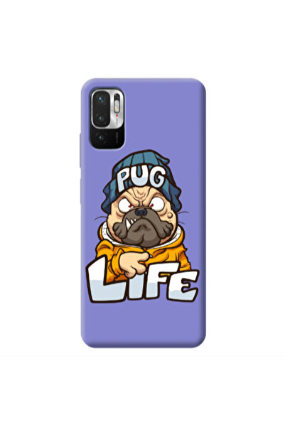 Other Xiaomi Redmi Note 10 Pro 5G Pug Life 2 Purple Colored Silicone TPU Θήκη