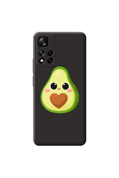 Other Xiaomi Redmi Note 11 Pro 5G Baby avocado Black Colored Silicone TPU Θήκη