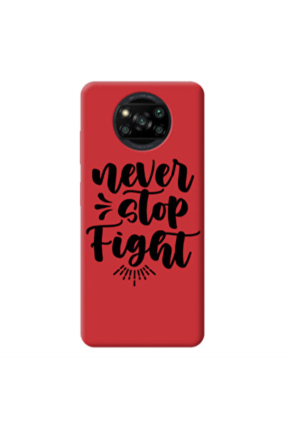 Other Xiaomi Poco X3 /X3 Pro Never stop fight Red Colored Silicone TPU Θήκη