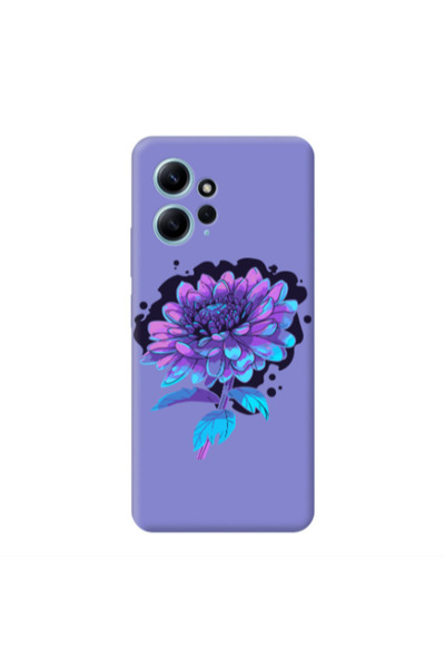 Other Xiaomi Redmi Note 12 4G Witch flower Purple Colored Silicone TPU Θήκη