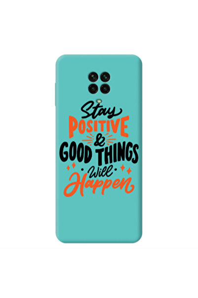 Other Xiaomi Redmi Note 9 Pro Stay Positive Turquoise Colored Silicone TPU Θήκη
