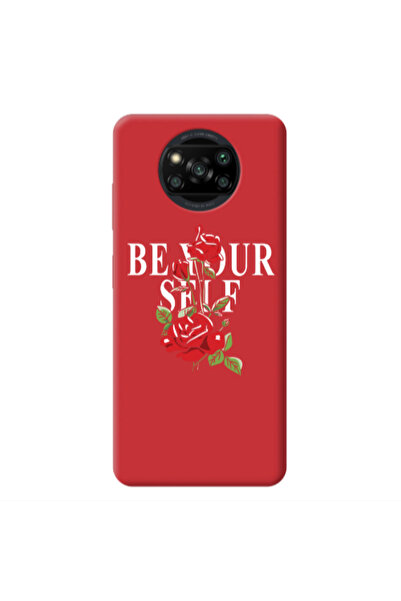Other Xiaomi Poco X3 Pro Be Your Self Red Colored Silicone TPU Θήκη