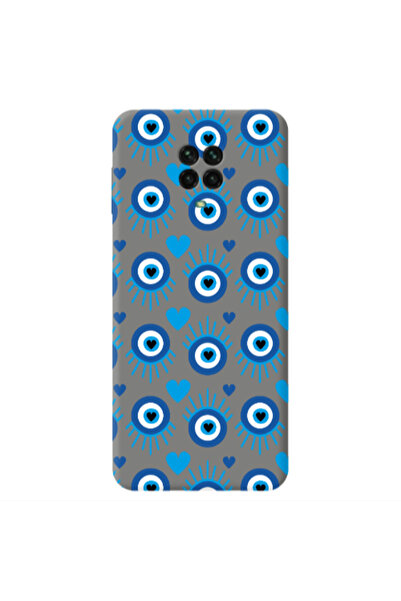 Other Xiaomi Redmi Note 9 Pro Heart Eye Grey Colored Silicone TPU Θήκη