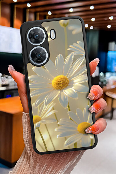 POCO XIAOMİ X7 Pro Uyumlu Papatya Işıltısı Desenli Parlak Baskılı Kamera Koru...