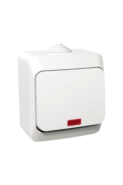 OEM Întrerupător cruce Schneider Cedar Plus IP44 alb, cu lumină, montaj aplicat