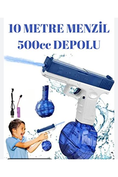 NEWSTORE HOME Şarjlı Otomatik Su Tabancası 500cc Geniş Hazneli - 10 Metre Men...