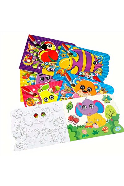 CASA JOY Cărți de colorat, set de 12, cu ochi mobili, pagini interactive, 27 ...