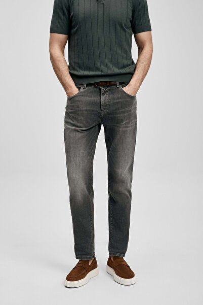 Lufian 111200244 Quel Smart Jean Men's Trousers Slim Fit Men's Jeans Smoked