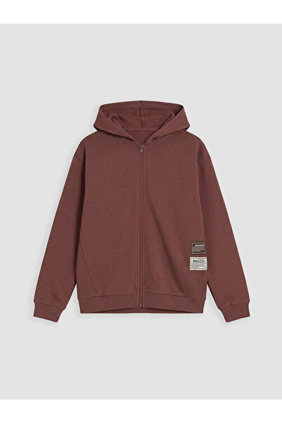 LC Waikiki Peak New Season Hooded Boys' Zippered Sweatshirt