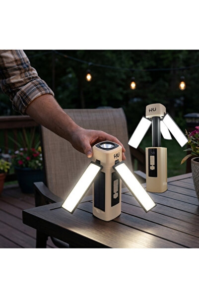 HU HAPPY USER Rechargeable Outdoor LED Flashlight for Hiking & Adventure