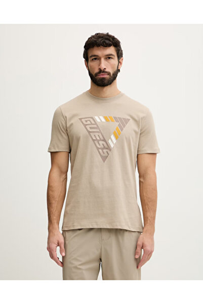 Guess ÜÇGEN LOGOLU PAMUK T-SHIRT