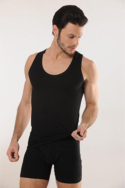 Hmd Men's Wide Strap Cotton Lycra 3-Piece Undershirt 716-717