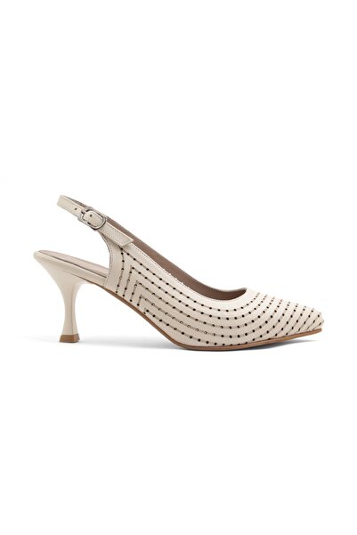 Diego Carlotti Genuine Leather Women's Daily Classic Heeled Shoes Dd9786