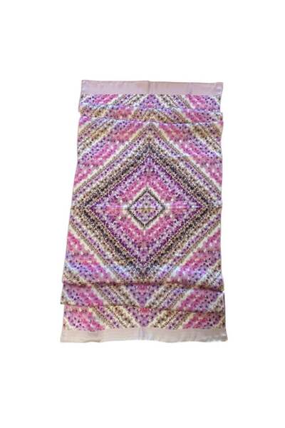 Aker Sura İpek Şal 55263 Pembe Çiçek Desen