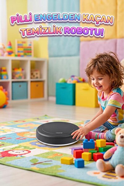 Tıfıl Toys Engelden Kaçan Pilli USB Şarjlı Temizlik Robotu Çarpışma Önleyici ...