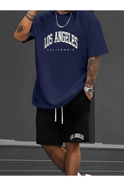 bellanova Unisex Oversize Σετ με Σορτς και Κοντομάνικο T-shirt, Άνετη Εφαρμογ...