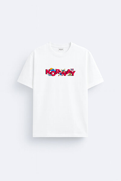cesita Norway World Cup Printed Cotton White T-Shirt T-Shirt