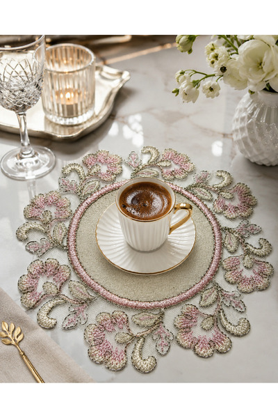 Lurji 6-Piece Luxury Motif Stone Coffee Presentation Set – Handcrafted Elegan...