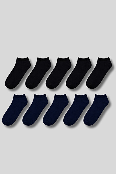 aw adawhite Men's 10-Pack Cotton Bootie Socks