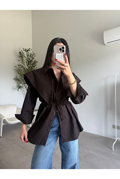 Bade Butik Brown Shawl Poplin Shirt