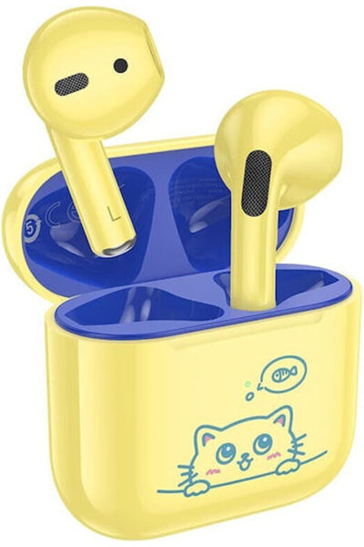 hoco. Hoco EW112 Παιδικά Ακουστικά Bluetooth Handsfree με Θήκη Φόρτισης Κίτρινα