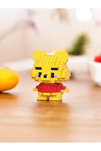 Lilibin Winnie The Pooh 3D yapboz- Mikro Blok Yapım Seti - Sevimli Karakter F...