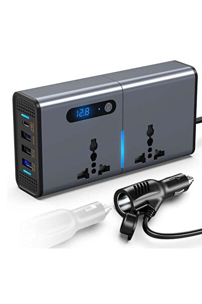 ELTRAZONE Compact 200W DC to AC Car Inverter – Multi-Port Charging Solution f...