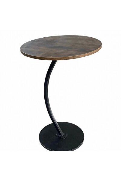 Bleco Curved Metal Frame Round Sofa Side Table