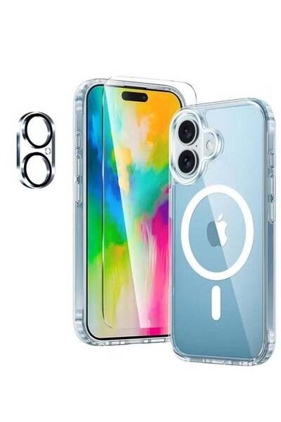 ELTRAZONE MagSafe Compatible Magnetic Case for iPhone 16 – Clear Case with Te...