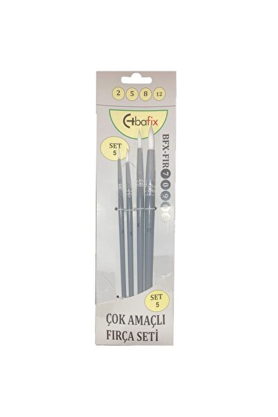 Art & Art Bafix Round Tip Brush Set 4-Piece (2-5-8-12) Set-5