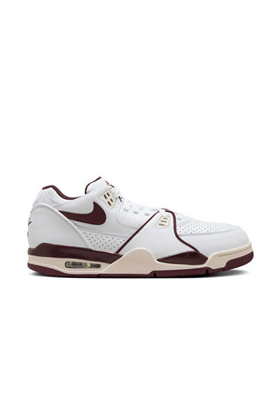 Nike Air Flight 89 Low Bordo Detaylı Retro Günlük Spor Ayakkabı Beyaz / Bordo...