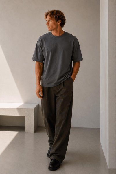 ALEXANDERGARDI Oversize Bisiklet Yaka T-shirt