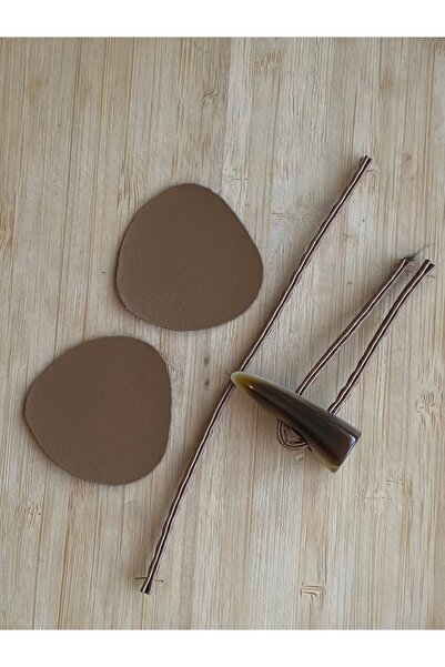 Lorin hobi Leather Buckle Set with Buttons 1 Piece Brown