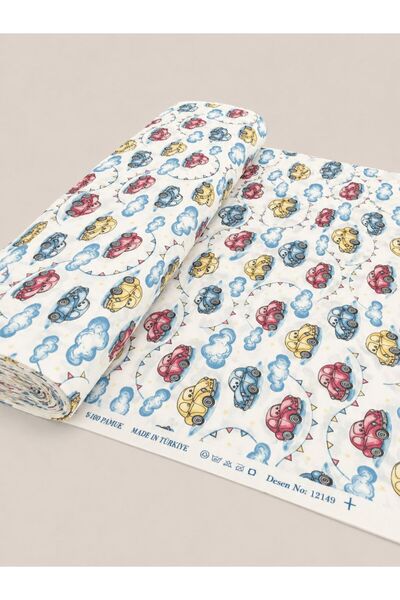 Zümra Baby 1. Class Organic 100% Cotton Baby Patterned Akfil Duvet Cover Fabr...