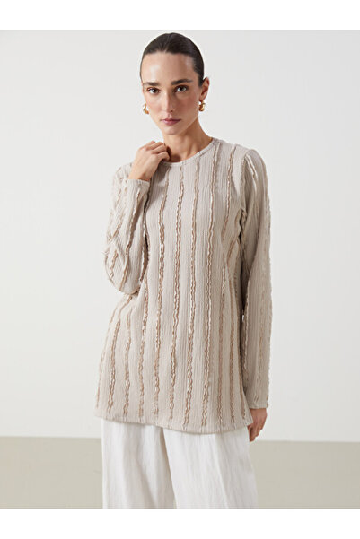 LC Waikiki Crew Neck Textured Women's Tunic